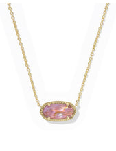 Load image into Gallery viewer, ELISA PENDANT NECKLACE GOLD LIGHT MAUVE ILLUSION