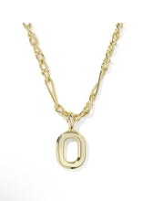 Load image into Gallery viewer, BUBBLE LETTER O SHORT PENDANT NECKLACE GOLD