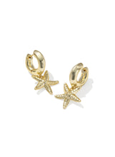Load image into Gallery viewer, PARKER STARFISH HUGGIE EARRINGS GOLD