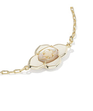 Load image into Gallery viewer, ABBIE MEDALLION DELICATE CHAIN BRACELET GOLD NEUTRAL MIX