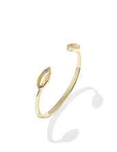 Load image into Gallery viewer, OPHELIA CUFF BRACELET GOLD IRIDESCENT ABALONE S/M