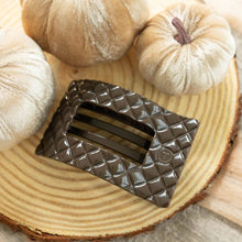 Load image into Gallery viewer, Flat Rectangle Hair Clip | Large | Truly Taupe Quilted
