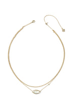 Load image into Gallery viewer, OPHELIA MULTI STRAND NECKLACE GOLD IRIDESCENT ABALONE
