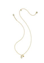 Load image into Gallery viewer, MINI ELISA DIRA NECKLACE GOLD BRIGHT WHITE LAB GROWN OPAL