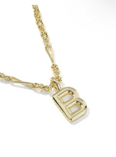 Load image into Gallery viewer, BUBBLE LETTER B SHORT PENDANT NECKLACE GOLD