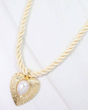 Load image into Gallery viewer, Norfolk Heart Pendant Cord Necklace