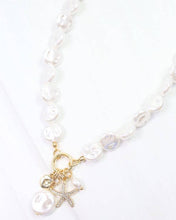 Load image into Gallery viewer, Wales Pearl Starfish Charm Necklace