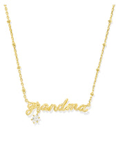 Load image into Gallery viewer, GRANDMA CRYSTAL SHORT PENDANT NECKLACE GOLD