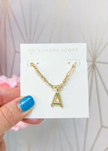 Load image into Gallery viewer, BUBBLE LETTER A SHORT PENDANT NECKLACE GOLD