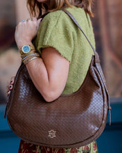 Load image into Gallery viewer, Winslow Curved Bag Woven Chocolate