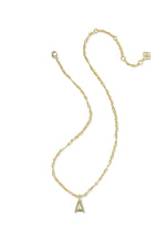 Load image into Gallery viewer, BUBBLE LETTER A SHORT PENDANT NECKLACE GOLD