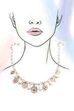 Load image into Gallery viewer, HEART PEARL COIN CHARM NECKLACE