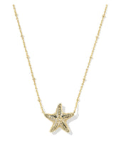 Load image into Gallery viewer, PARKER STARFISH SHORT PENDANT NECKLACE GOLD NATURAL MOTHER OF PEARL