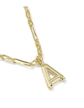 Load image into Gallery viewer, BUBBLE LETTER A SHORT PENDANT NECKLACE GOLD