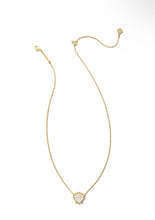 Load image into Gallery viewer, BRYNNE SHELL SHORT PENDANT NECKLACE GOLD IVORY MOTHER OF PEARL