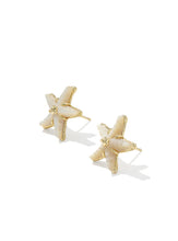 Load image into Gallery viewer, PARKER STARFISH STUD EARRINGS GOLD NATURAL MOTHER OF PEARL