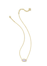 Load image into Gallery viewer, ELISA SHORT PENDANT NECKLACE GOLD LILAC KYOCERA OPAL