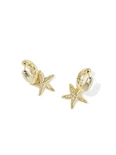 Load image into Gallery viewer, PARKER STARFISH HUGGIE EARRINGS GOLD