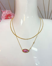 Load image into Gallery viewer, OPHELIA MULTI STRAND NECKLACE GOLD LIGHT MAUVE ILLUSION