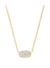 Load image into Gallery viewer, ELISA SHORT PENDANT NECKLACE GOLD - RHODIUM FILIGREE MIX