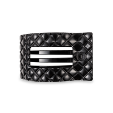 Load image into Gallery viewer, Flat Rectangle Hair Clip | Medium | Jet Black Quilted