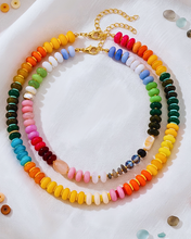Load image into Gallery viewer, Multicolor Double Layered Beaded Summer Necklace-W