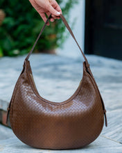 Load image into Gallery viewer, Winslow Curved Bag Woven Chocolate