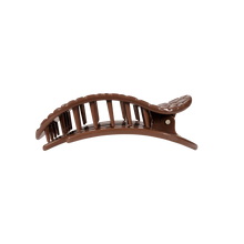 Load image into Gallery viewer, Brown Crocodile | Medium | Flat Round Hair Clip