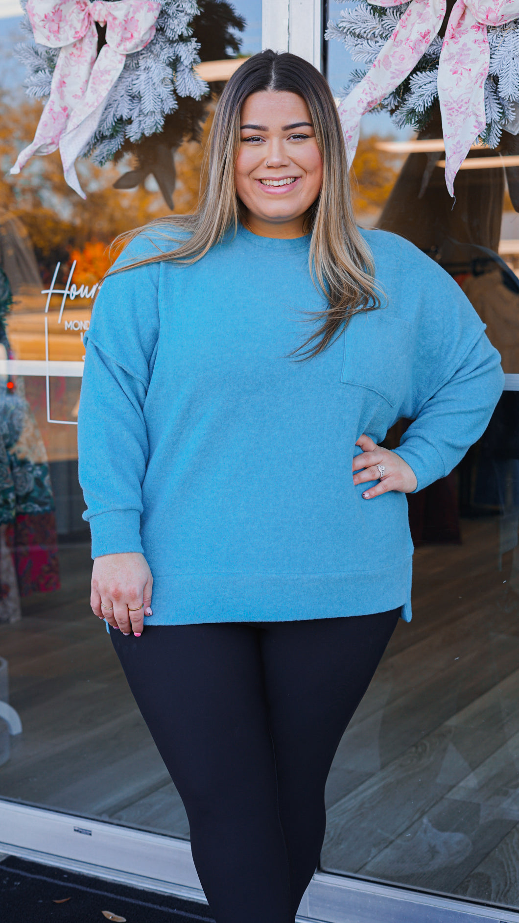 Heights Sweater - Dusty Teal