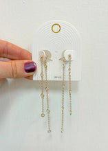 Load image into Gallery viewer, CZ Stone Front Back Earrings
