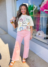 Load image into Gallery viewer, Pink Frayed Cutoff Hem Straight Wide Pants
