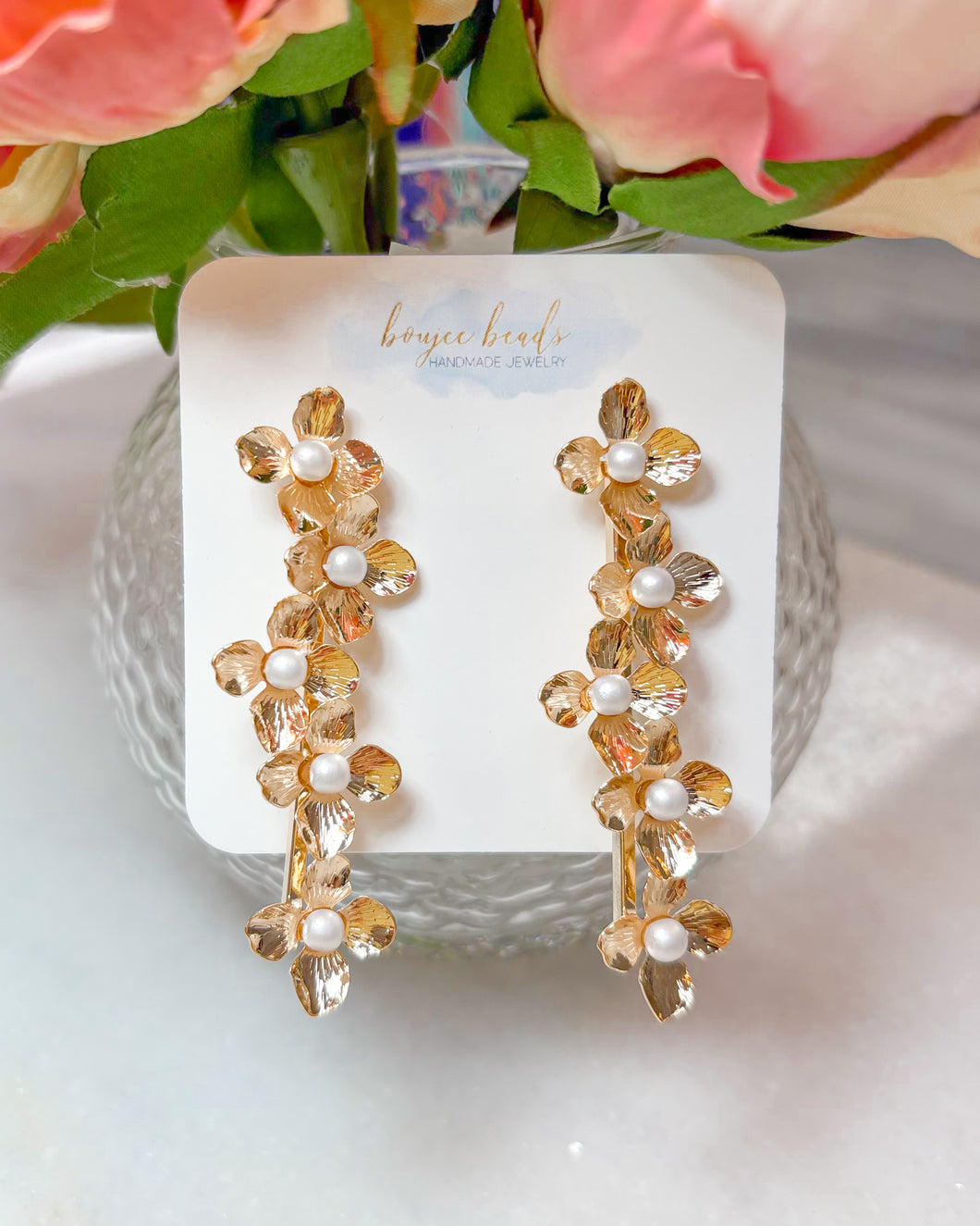 Kellie Gold Dangle Earrings