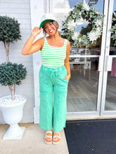 Load image into Gallery viewer, Apple Green Striped Bodysuit
