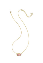Load image into Gallery viewer, ELISA PENDANT NECKLACE GOLD LIGHT MAUVE ILLUSION
