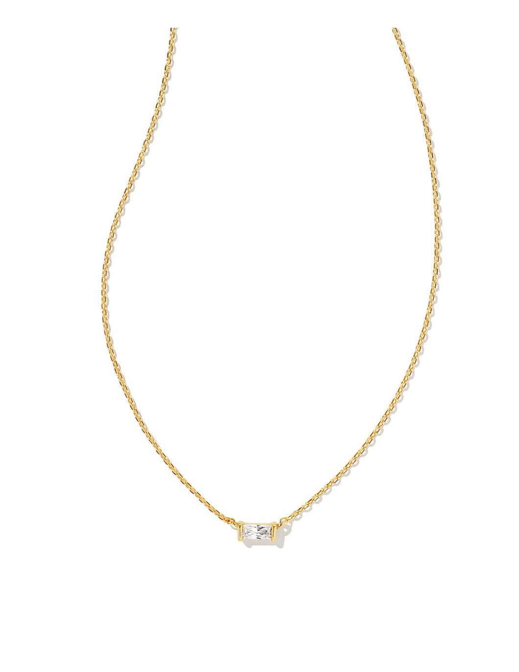JULIETTE PENDANT NECKLACE GOLD WHITE CRYSTAL