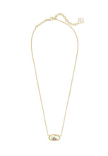 Load image into Gallery viewer, ELISA SHORT PENDANT NECKLACE GOLD DICHROIC GLASS
