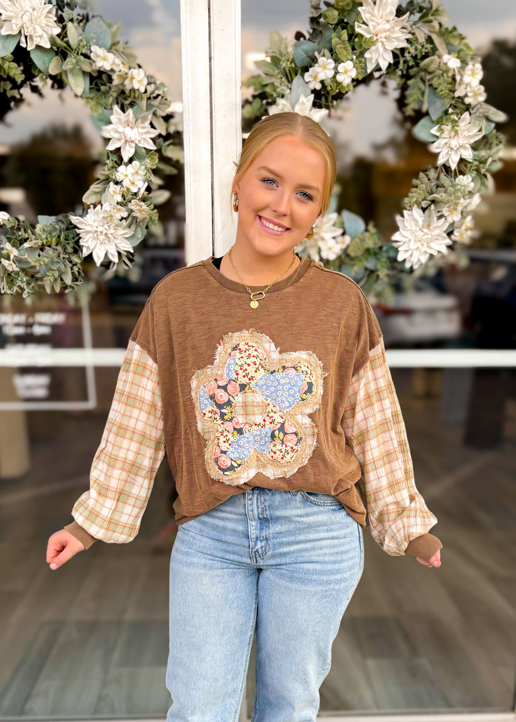 Flower Girl Top - Mocha