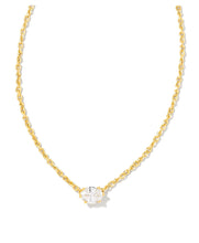 Load image into Gallery viewer, CAILIN CRYSTAL PENDANT NECKLACE GOLD METAL WHITE CZ
