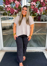 Load image into Gallery viewer, Chenille Waffle Cap Sleeve Sweater - Mocha
