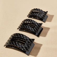 Load image into Gallery viewer, Flat Rectangle Hair Clip | Medium | Jet Black Quilted
