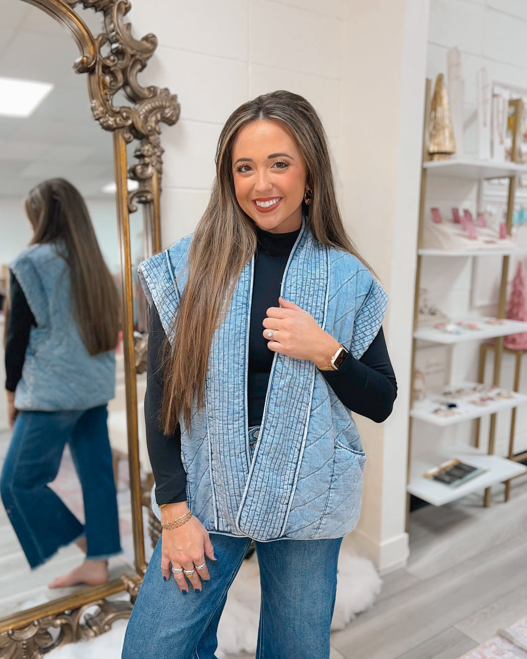 Quilted Oversized Vest