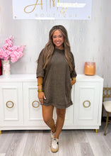 Load image into Gallery viewer, Savannah Sweatshirt Dress - Ash Black
