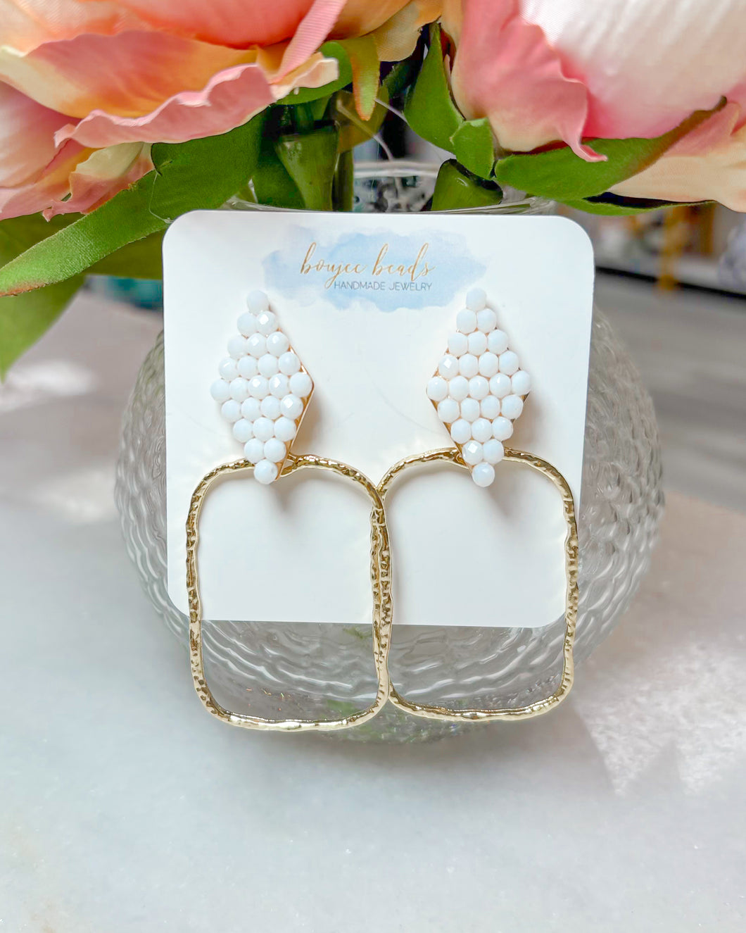 Faith Earrings - White