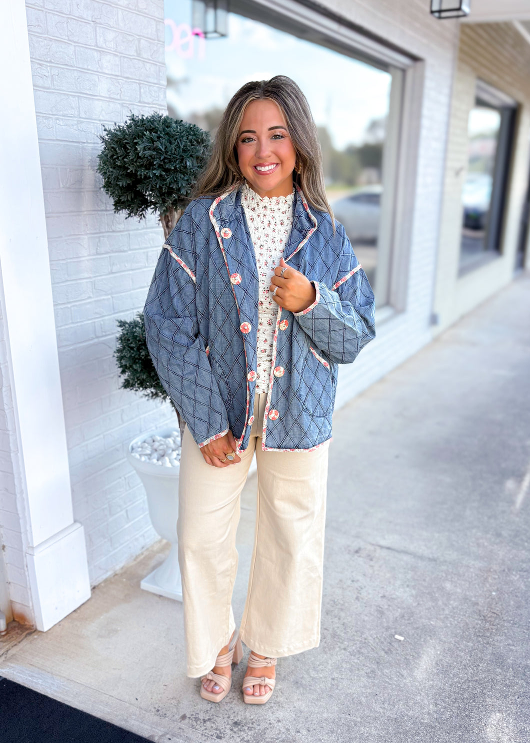 Quilted Denim Jacket