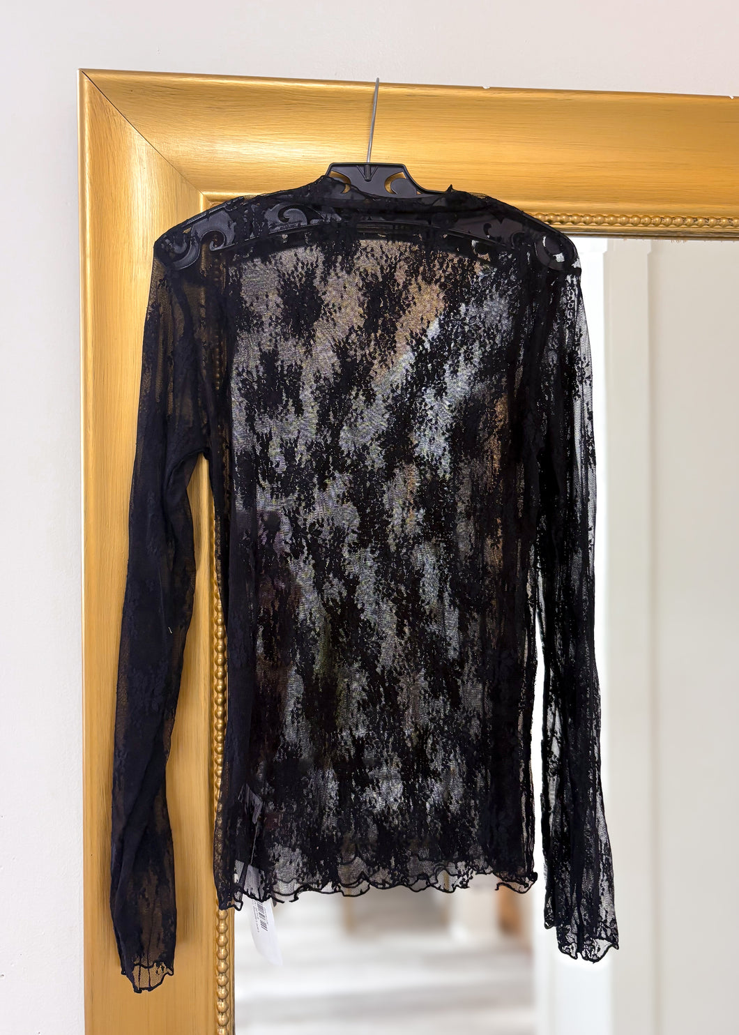 Lace Layering Top - Black