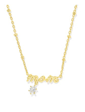 Load image into Gallery viewer, MOM CRYSTAL SHORT PENDANT NECKLACE GOLD
