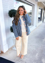 Load image into Gallery viewer, Quilted Denim Jacket
