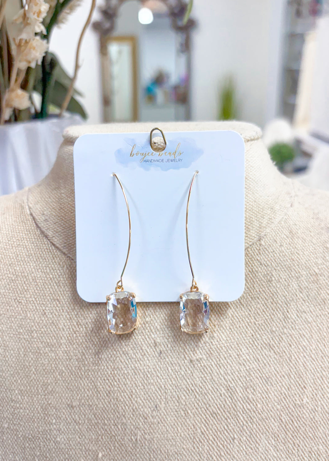 Stone Drop Earrings