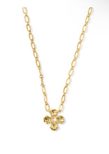 Load image into Gallery viewer, LEANNE SHORT PENDANT NECKLACE GOLD NATURAL MOTHER OF PEARL
