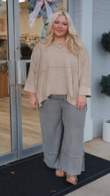 Load image into Gallery viewer, Waffle Knit Top - Khaki
